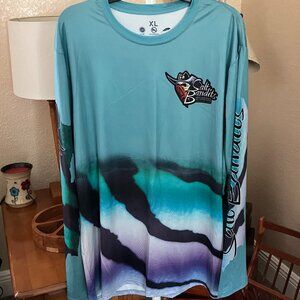 Men’s Sz. XL Salt Bandits Performance Gear Long Sleeve 50UV Shirt Fish Graphics